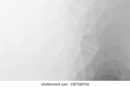 Light Silver, Gray vector polygon abstract background. Colorful abstract illustration with gradient. Textured pattern for background.