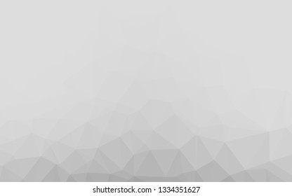 Light Silver, Gray vector polygon abstract background. Modern geometrical abstract illustration with gradient. Completely new template for your business design.