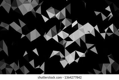 Light Silver, Gray vector polygon abstract backdrop. Shining illustration, which consist of triangles. Triangular pattern for your business design.