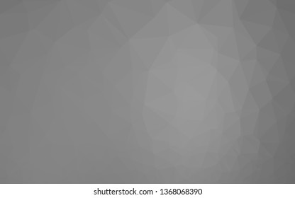 Light Silver, Gray vector polygon abstract backdrop. A completely new color illustration in a vague style. Brand new style for your business design.