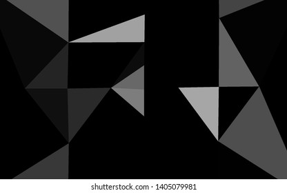 Light Silver, Gray vector polygon abstract background. Shining colored illustration in a Brand new style. Triangular pattern for your business design.