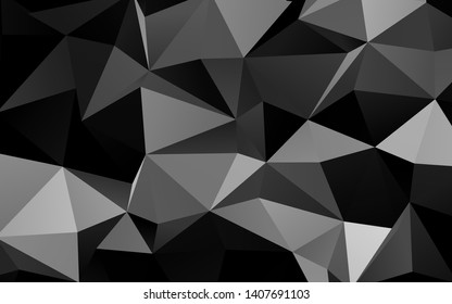 Light Silver, Gray vector polygon abstract background. Shining colored illustration in a Brand new style. Textured pattern for background.