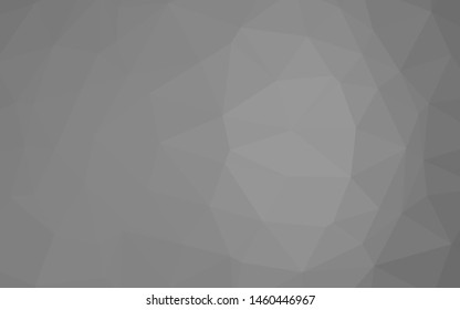 Light Silver, Gray vector polygon abstract layout. A sample with polygonal shapes. Elegant pattern for a brand book.