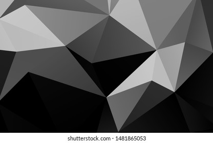 Light Silver, Gray vector polygon abstract backdrop. Modern geometrical abstract illustration with gradient. Triangular pattern for your business design.