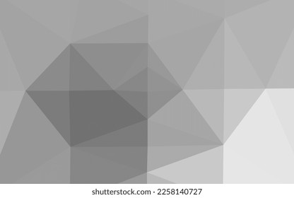 Light Silver, Gray vector polygon abstract backdrop. A sample with polygonal shapes. Completely new template for your business design.
