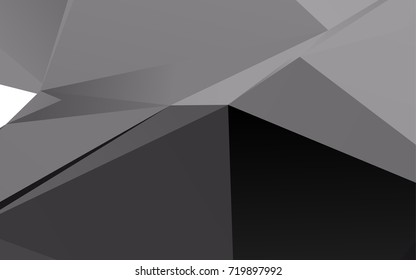 Light Silver, Gray vector polygon abstract background. Creative illustration in halftone style with gradient. The best triangular design for your business.