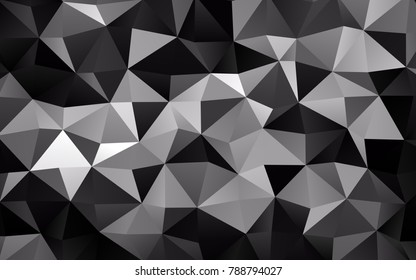 Light Silver, Gray vector polygon abstract template. A completely new color illustration in a vague style. A completely new design for your business.