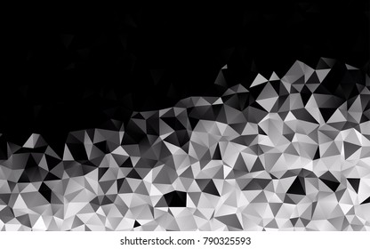 Light Silver, Gray vector polygon abstract background. Modern geometrical abstract illustration with gradient. The completely new template can be used for your brand book.