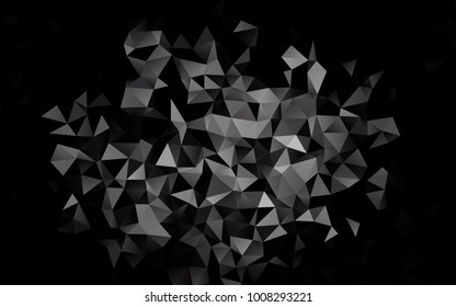 Light Silver, Gray vector polygonal background. Creative geometric illustration in Origami style with gradient. A new texture for your design.