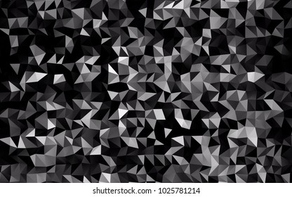 Light Silver, Gray vector polygonal background. Creative illustration in halftone style with gradient. The best triangular design for your business.