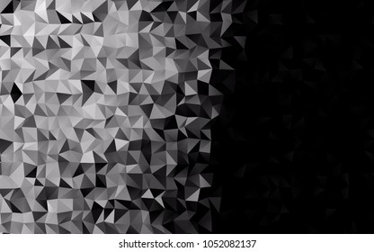 Light Silver, Gray vector polygonal background. Modern geometrical abstract illustration with gradient. The elegant pattern can be used as part of a brand book.