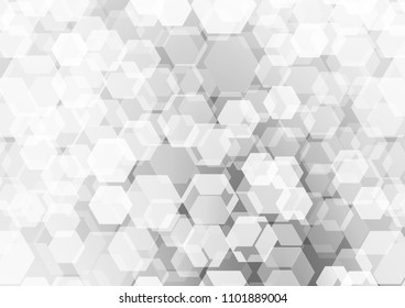 Light Silver, Gray vector polygonal template. Geometric illustration in Origami style with gradient.  Brand new style for your business design.