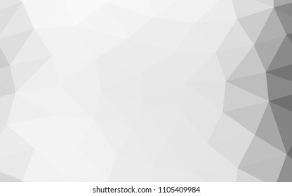 Light Silver, Gray vector polygonal polygonal. Shining illustration, which consist of triangles. A new texture for your design.