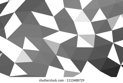 Light Silver, Gray vector polygonal polygonal. Creative illustration in halftone style with gradient. The elegant pattern can be used as part of a brand book.