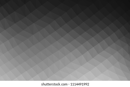 Light Silver, Gray vector polygonal pattern. A vague abstract illustration with gradient. Triangular pattern for your business design.