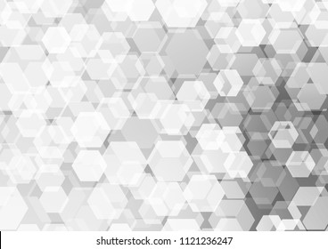Light Silver, Gray vector polygonal background. A sample with polygonal shapes. Brand new design for your business.
