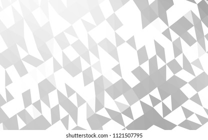 Light Silver, Gray vector polygonal pattern. Creative geometric illustration in Origami style with gradient. The best triangular design for your business.