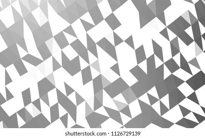 Light Silver, Gray vector polygonal template. Glitter abstract illustration with an elegant design. The best triangular design for your business.