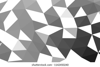 Light Silver, Gray vector polygonal polygonal. Modern geometrical abstract illustration with gradient. Brand new design for your business.