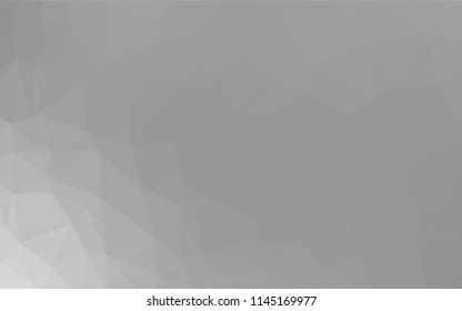 Light Silver, Gray vector polygonal template. Glitter abstract illustration with an elegant design. The polygonal design can be used for your web site.