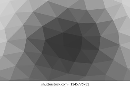 Light Silver, Gray vector polygonal polygonal. Triangular geometric sample with gradient.  The completely new template can be used for your brand book.