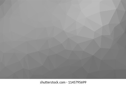 Light Silver, Gray vector polygonal template. A sample with polygonal shapes. The polygonal design can be used for your web site.