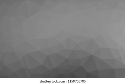 Light Silver, Gray vector polygonal template. Creative illustration in halftone style with gradient. The best triangular design for your business.