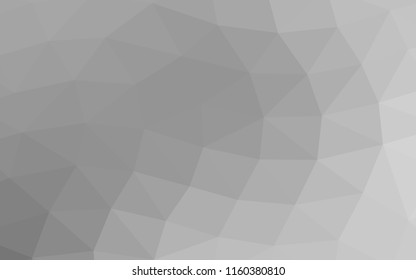 Light Silver, Gray vector polygonal polygonal. Modern geometrical abstract illustration with gradient. Triangular pattern for your business design.