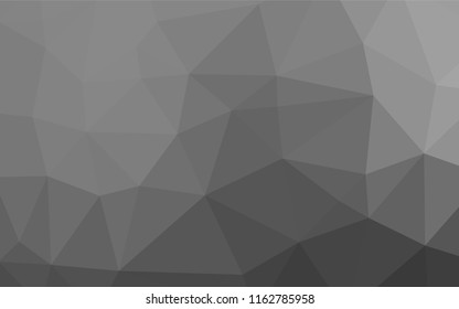 Light Silver, Gray vector polygonal pattern. Geometric illustration in Origami style with gradient.  The template can be used as a background for cell phones.