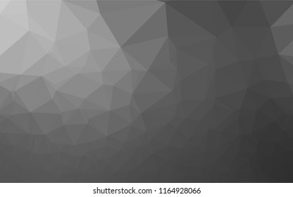 Light Silver, Gray vector polygonal background. A sample with polygonal shapes. The completely new template can be used for your brand book.
