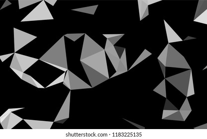 Light Silver, Gray vector polygonal pattern. Colorful abstract illustration with gradient. Brand new style for your business design.