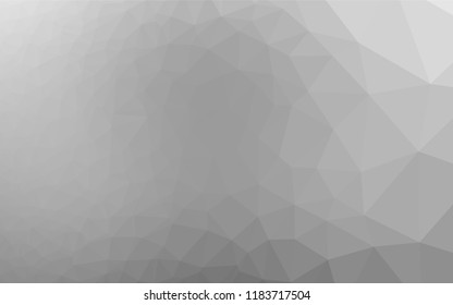 Light Silver, Gray vector polygonal background. Shining illustration, which consist of triangles. Brand new style for your business design.
