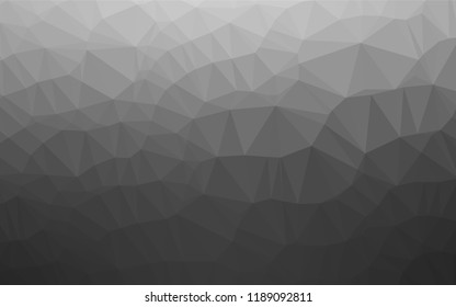 Light Silver, Gray vector polygonal background. Creative illustration in halftone style with gradient. The template can be used as a background for cell phones.