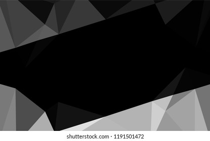 Light Silver, Gray vector polygonal pattern. Geometric illustration in Origami style with gradient.  The template can be used as a background for cell phones.