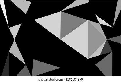 Light Silver, Gray vector polygonal background. Brand new colored illustration in blurry style with gradient. A completely new design for your business.