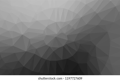 Light Silver, Gray vector polygonal background. Shining illustration, which consist of triangles. The textured pattern can be used for background.