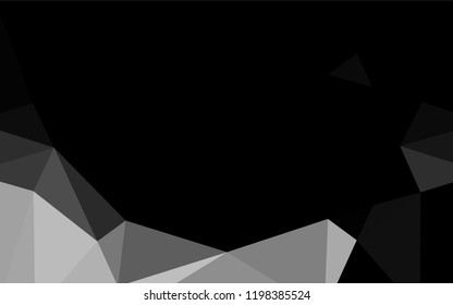 Light Silver, Gray vector polygonal pattern. Colorful abstract illustration with gradient. Triangular pattern for your business design.