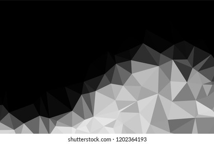 Light Silver, Gray vector polygonal template. A sample with polygonal shapes. Triangular pattern for your business design.