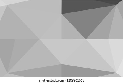 Light Silver, Gray vector polygonal pattern. Triangular geometric sample with gradient.  The completely new template can be used for your brand book.