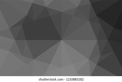 Light Silver, Gray vector polygonal pattern. Modern geometrical abstract illustration with gradient. The completely new template can be used for your brand book.