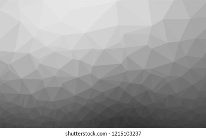 Light Silver, Gray vector polygonal background. An elegant bright illustration with gradient. A completely new design for your business.