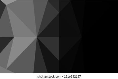 Light Silver, Gray vector polygonal pattern. Shining illustration, which consist of triangles. Brand new style for your business design.