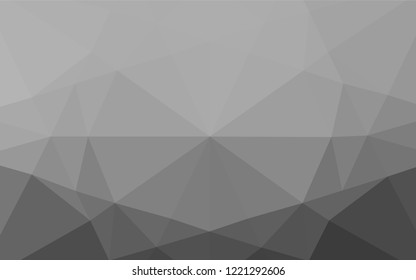Light Silver, Gray vector polygonal background. A sample with polygonal shapes. A new texture for your design.