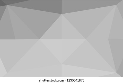 Light Silver, Gray vector polygonal pattern. Shining illustration, which consist of triangles. The best triangular design for your business.