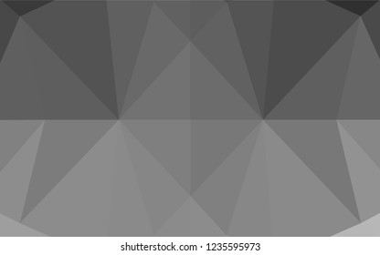 Light Silver, Gray vector polygonal template. Brand new colored illustration in blurry style with gradient. Brand new design for your business.