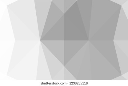Light Silver, Gray vector polygonal background. Colorful illustration in abstract style with gradient. The completely new template can be used for your brand book.