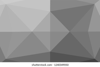 Light Silver, Gray vector polygonal template. An elegant bright illustration with gradient. Brand new design for your business.