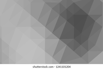Light Silver, Gray vector polygonal background. Shining colored illustration in a Brand new style. Template for a cell phone background.
