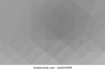 Light Silver, Gray vector polygonal background. Geometric illustration in Origami style with gradient. Elegant pattern for a brand book.