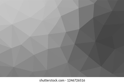 Light Silver, Gray vector polygonal pattern. Glitter abstract illustration with an elegant design. A completely new template for your business design.